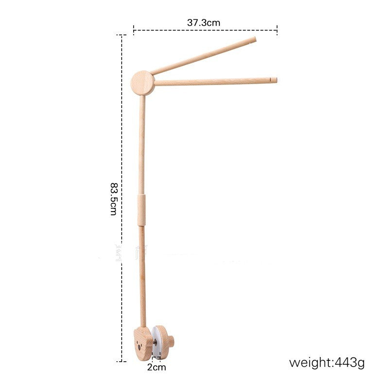 Support de mobile bébé en bois, ourson