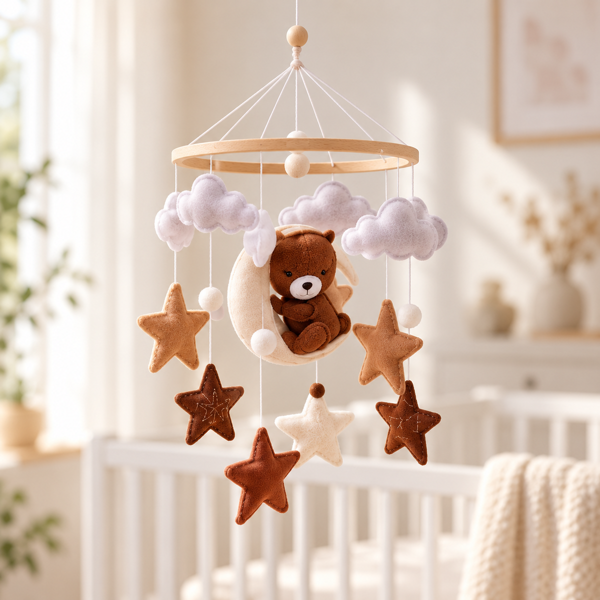 Mobile ourson et lune