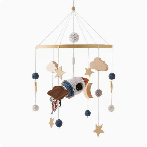 Mobile bébé fusée et planètes