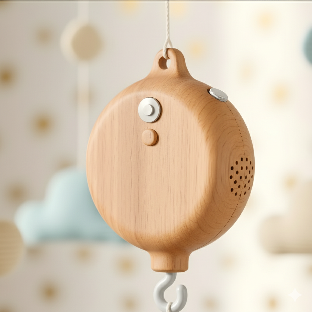 Boîte à musique “Berceuse Luna” en bois