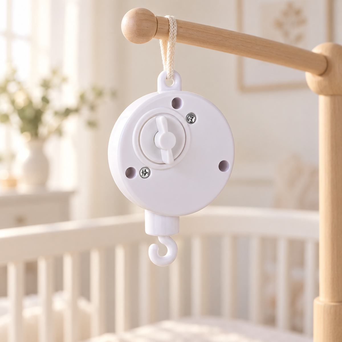 White Bed Bell Music Box