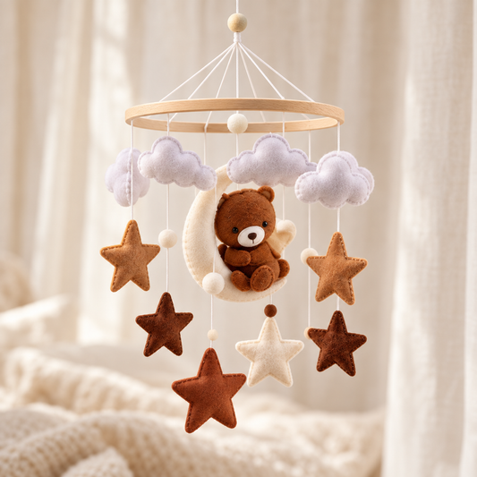 Mobile ourson et lune