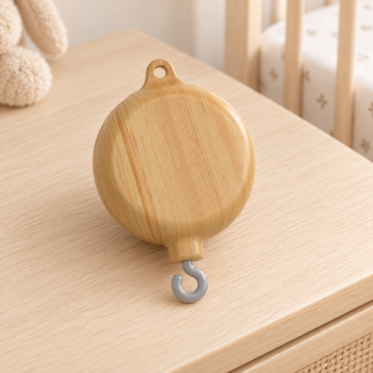 Boîte à musique effet bois pour mobile de lit bébé