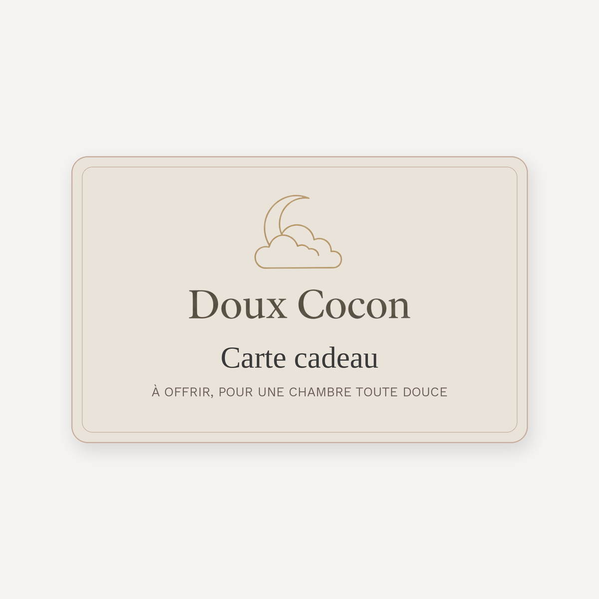 Carte cadeau Doux Cocon