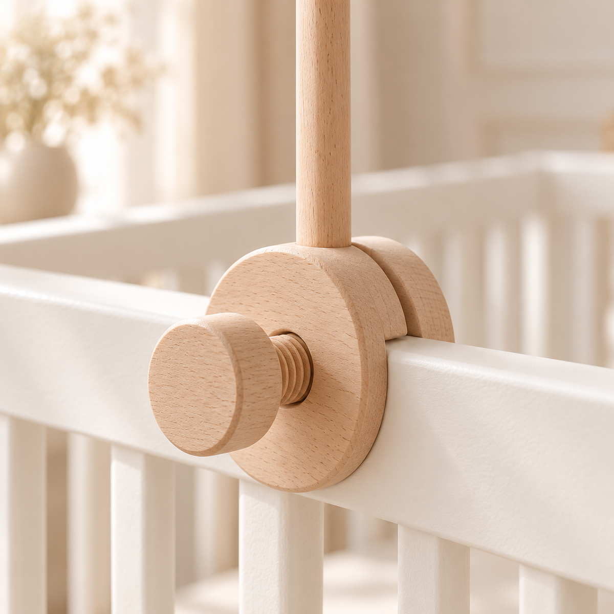 Verbeterde mobielhouder voor babybedje