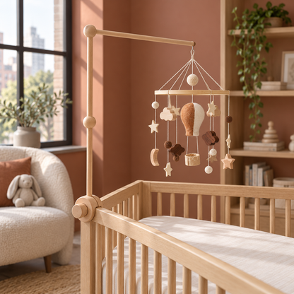 Verbeterde mobielhouder voor babybedje