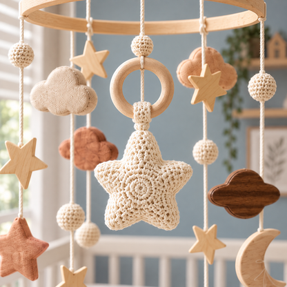 Beige hemelse mobiel