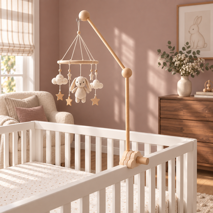 Wolkvormige mobielhouder voor babybedje