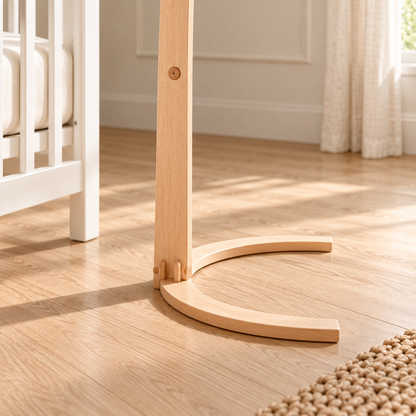Gebogen mobielhouder met voet voor babybed